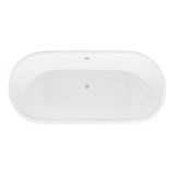 Cast Iron Double Ended Pedestal Tub (No Faucet Drillings), White - BUILDMYPLACE