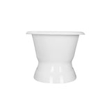 Cast Iron Double Ended Pedestal Tub with 7 - Inch Faucet Drillings, White - BUILDMYPLACE