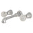 Celebrity Two Handle Two - handle 3 - Hole Wall Mount Bathroom Sink Faucet - BUILDMYPLACE