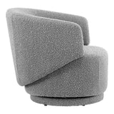 Celestia Boucle Fabric Swivel Chair - BUILDMYPLACE