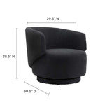 Celestia Boucle Fabric Swivel Chair - BUILDMYPLACE