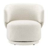 Celestia Boucle Fabric Swivel Chair - BUILDMYPLACE