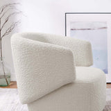 Celestia Boucle Fabric Swivel Chair - BUILDMYPLACE