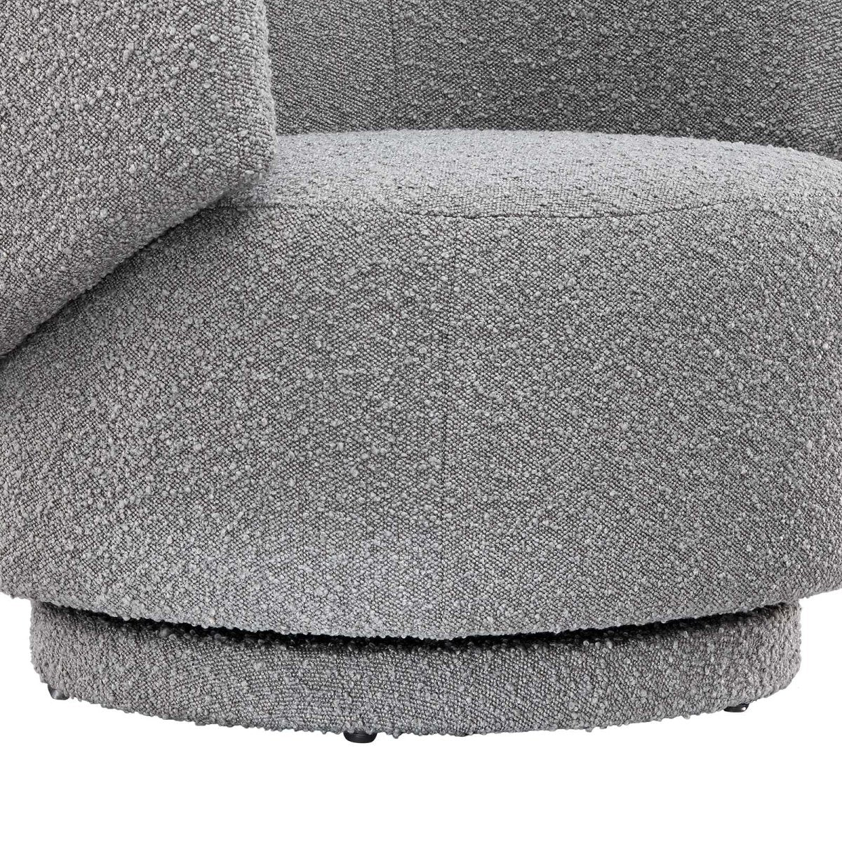 Celestia Boucle Fabric Swivel Chair - BUILDMYPLACE