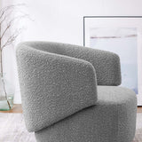 Celestia Boucle Fabric Swivel Chair - BUILDMYPLACE