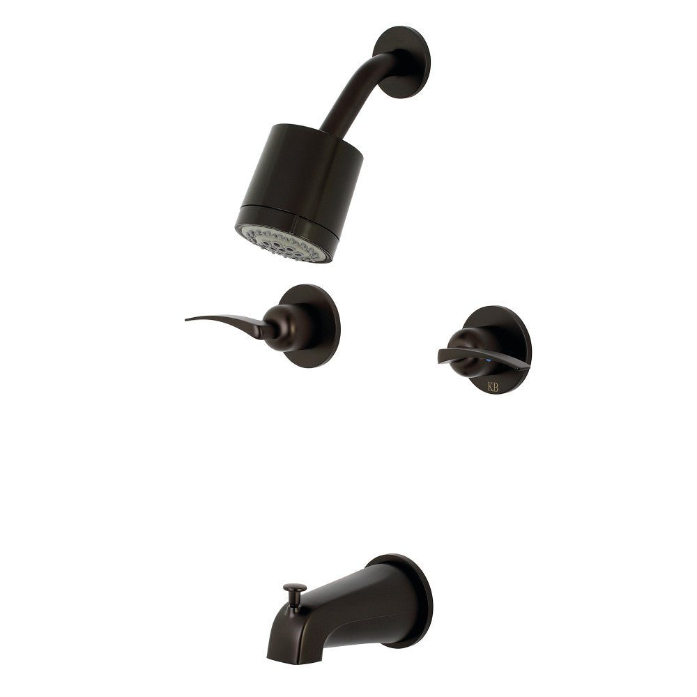 Centurion Two Handle Tub And Shower Faucet In 5" Tub Spout Reach - BUILDMYPLACE
