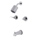 Centurion Two Handle Tub And Shower Faucet In 5" Tub Spout Reach - BUILDMYPLACE
