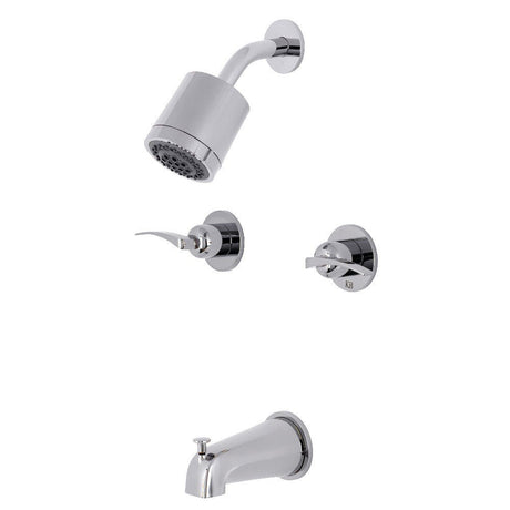 Centurion Two Handle Tub And Shower Faucet In 5" Tub Spout Reach - BUILDMYPLACE