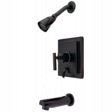 Claremont Tub & Shower Faucet In Metal Lever Handle - BUILDMYPLACE