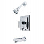 Claremont Tub & Shower Faucet In Metal Lever Handle - BUILDMYPLACE