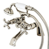 Clawfoot Deck Mount Tub Faucet With Hand Shower - BUILDMYPLACE