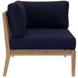 Clearwater Outdoor Patio Teak Wood 4 - Piece Sectional Sofa - BUILDMYPLACE