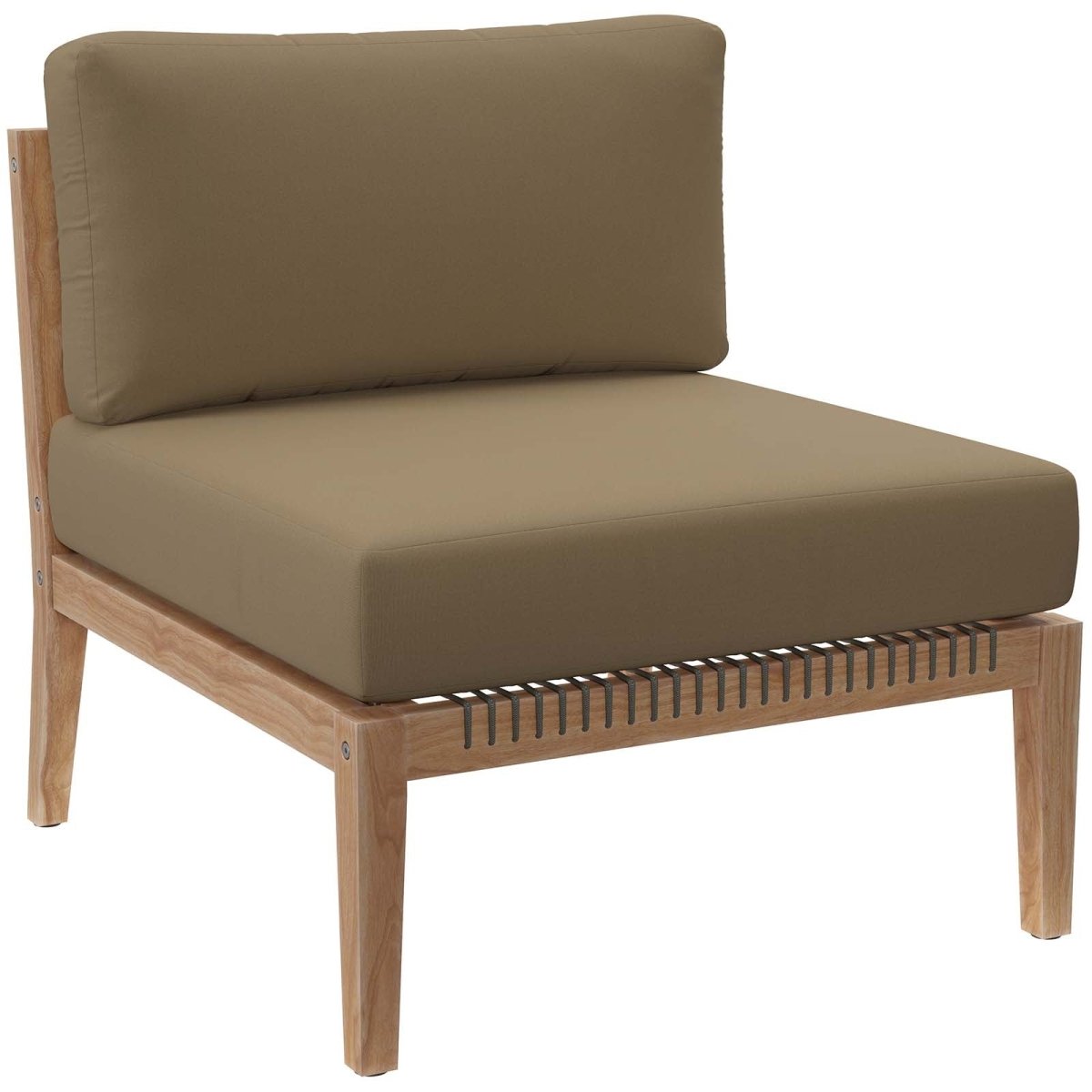 Clearwater Outdoor Patio Teak Wood 5 - Piece Sectional Sofa - BUILDMYPLACE