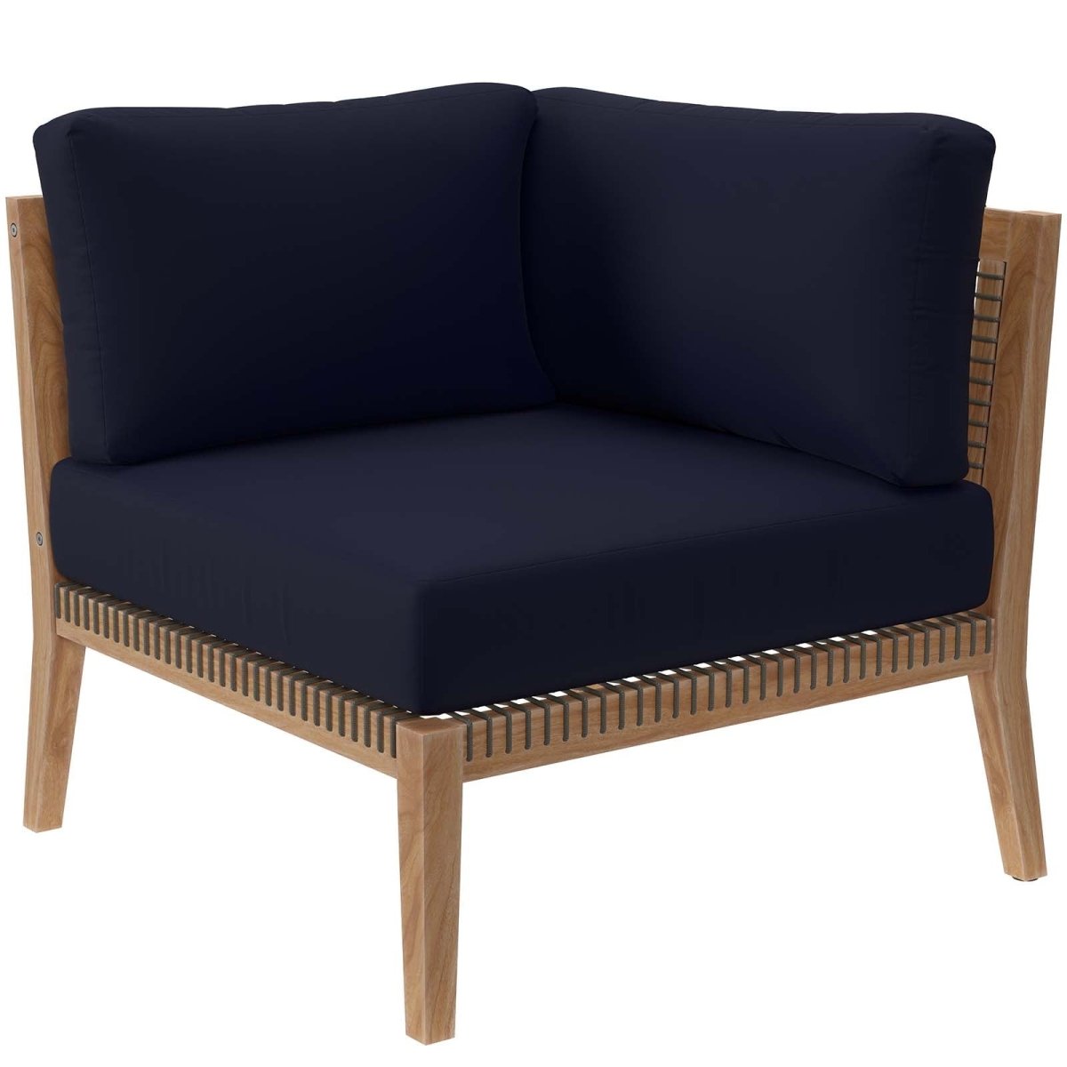 Clearwater Outdoor Patio Teak Wood 5 - Piece Sectional Sofa - BUILDMYPLACE