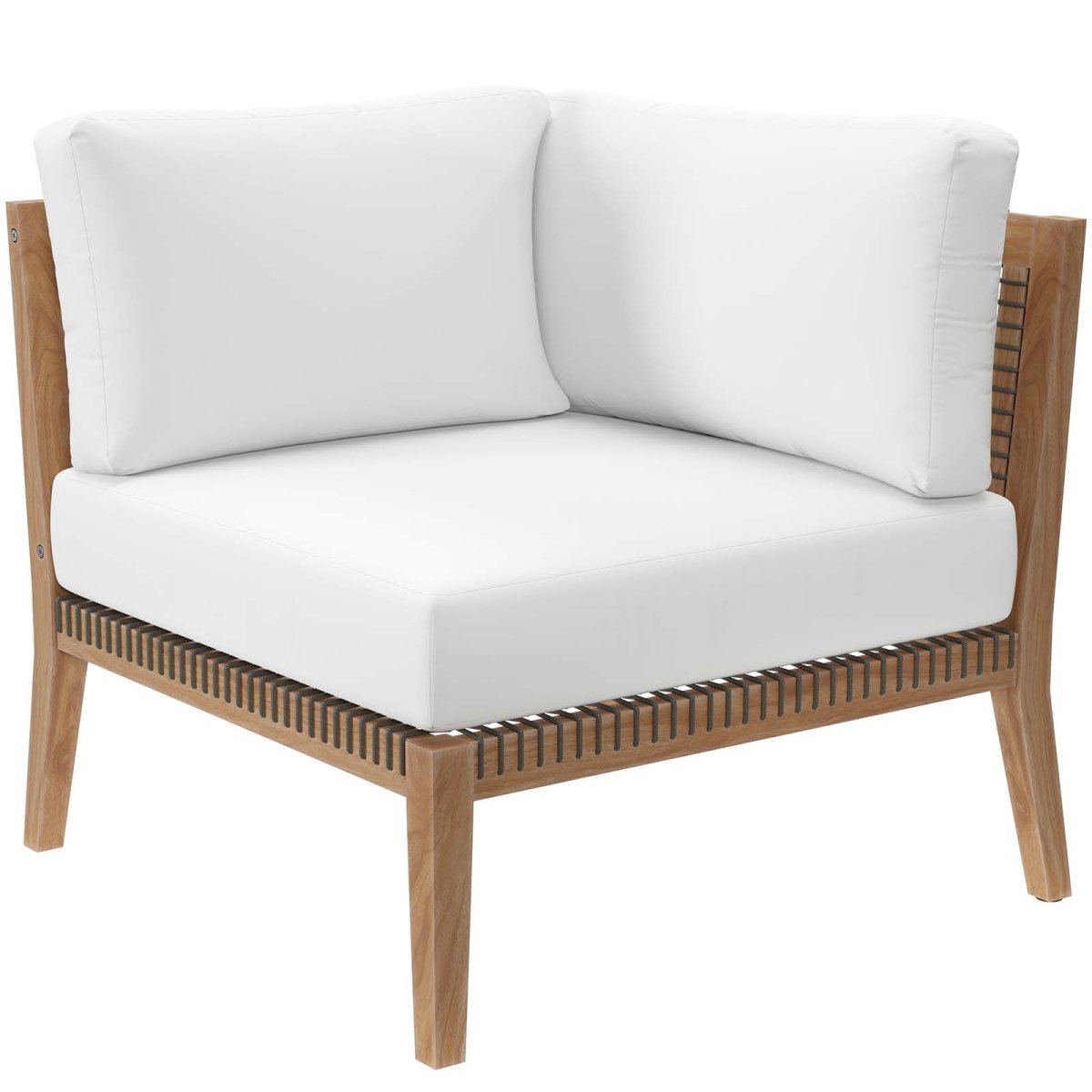 Clearwater Outdoor Patio Teak Wood 5 - Piece Sectional Sofa - BUILDMYPLACE