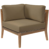 Clearwater Outdoor Patio Teak Wood 5 - Piece Sectional Sofa - BUILDMYPLACE