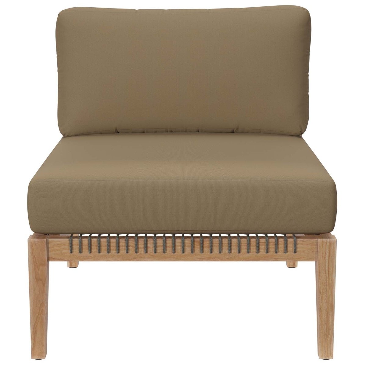 Clearwater Outdoor Patio Teak Wood 5 - Piece Sectional Sofa - BUILDMYPLACE