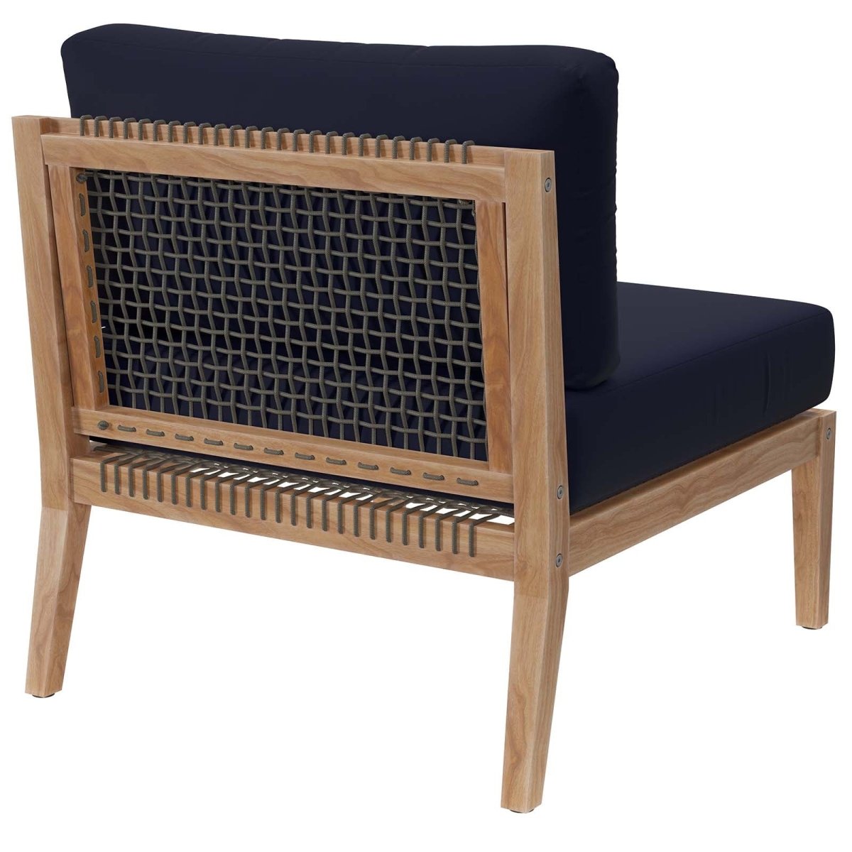 Clearwater Outdoor Patio Teak Wood Armless Chair - BUILDMYPLACE