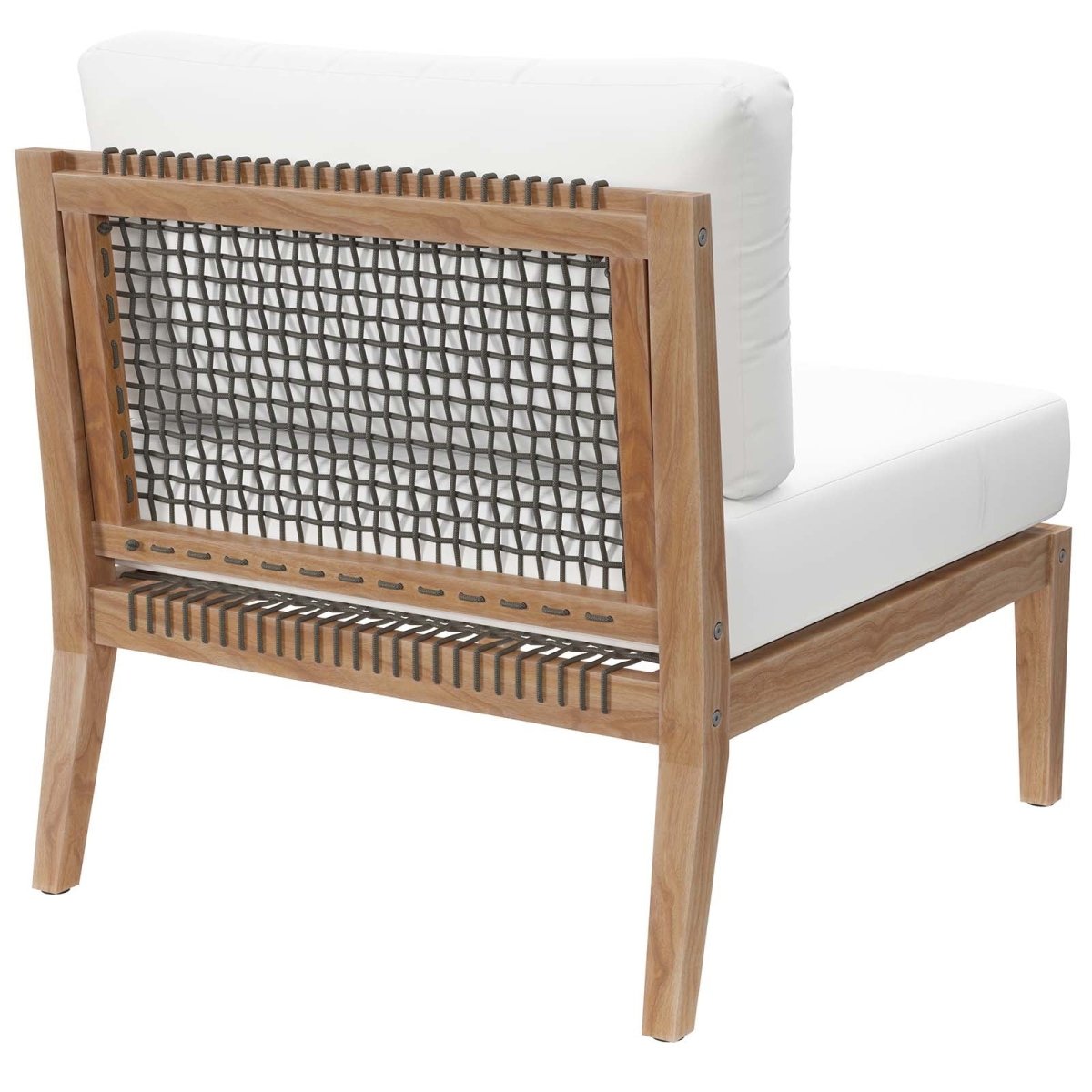 Clearwater Outdoor Patio Teak Wood Armless Chair - BUILDMYPLACE