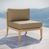 Clearwater Outdoor Patio Teak Wood Armless Chair - BUILDMYPLACE