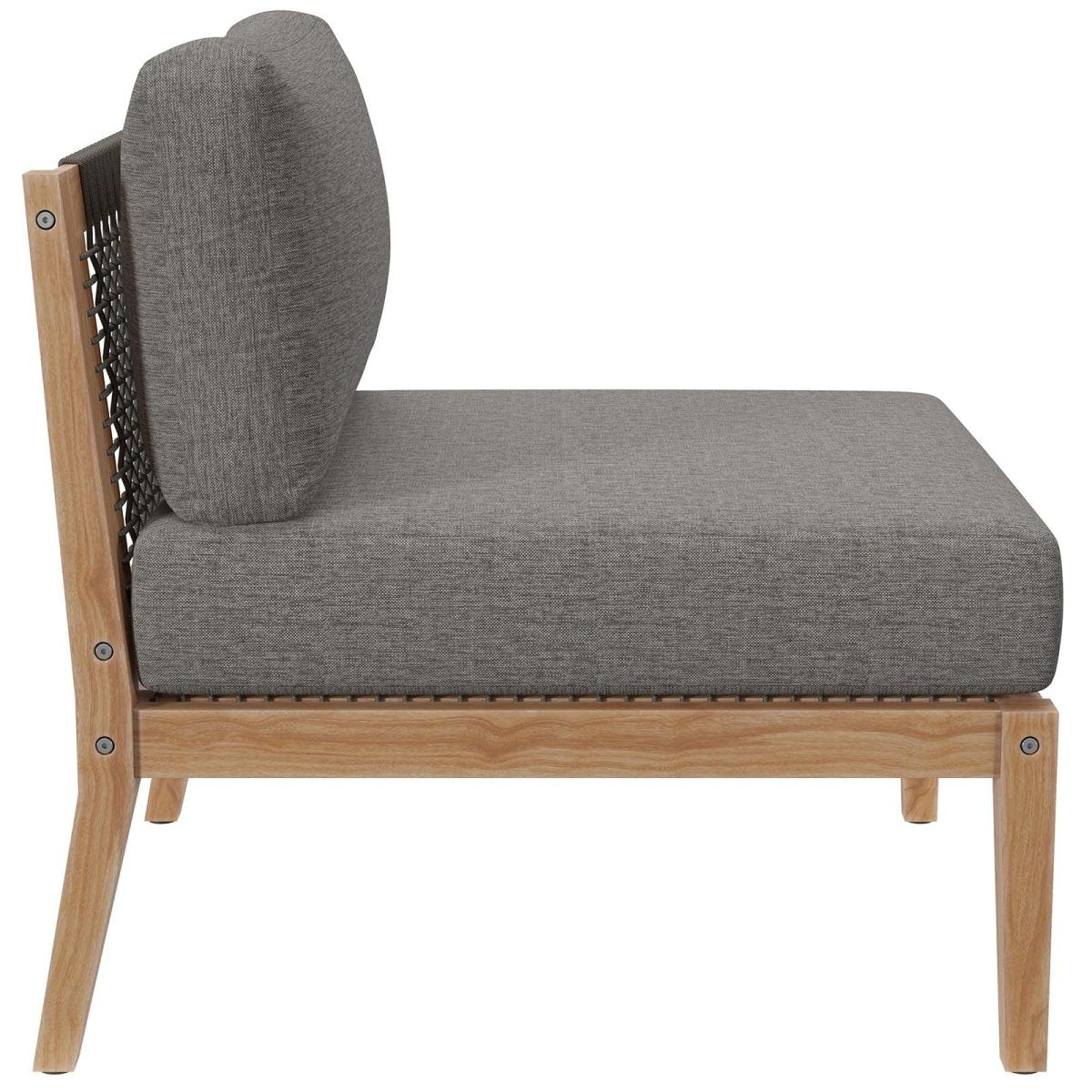 Clearwater Outdoor Patio Teak Wood Armless Chair - BUILDMYPLACE