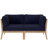Clearwater Outdoor Patio Teak Wood Loveseat - BUILDMYPLACE