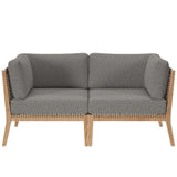 Clearwater Outdoor Patio Teak Wood Loveseat - BUILDMYPLACE