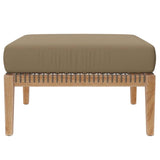 Clearwater Outdoor Patio Teak Wood Ottoman - BUILDMYPLACE