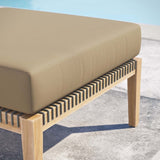 Clearwater Outdoor Patio Teak Wood Ottoman - BUILDMYPLACE