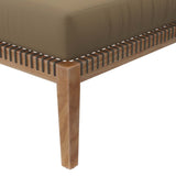 Clearwater Outdoor Patio Teak Wood Ottoman - BUILDMYPLACE