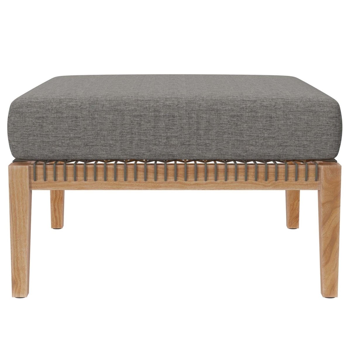 Clearwater Outdoor Patio Teak Wood Ottoman - BUILDMYPLACE