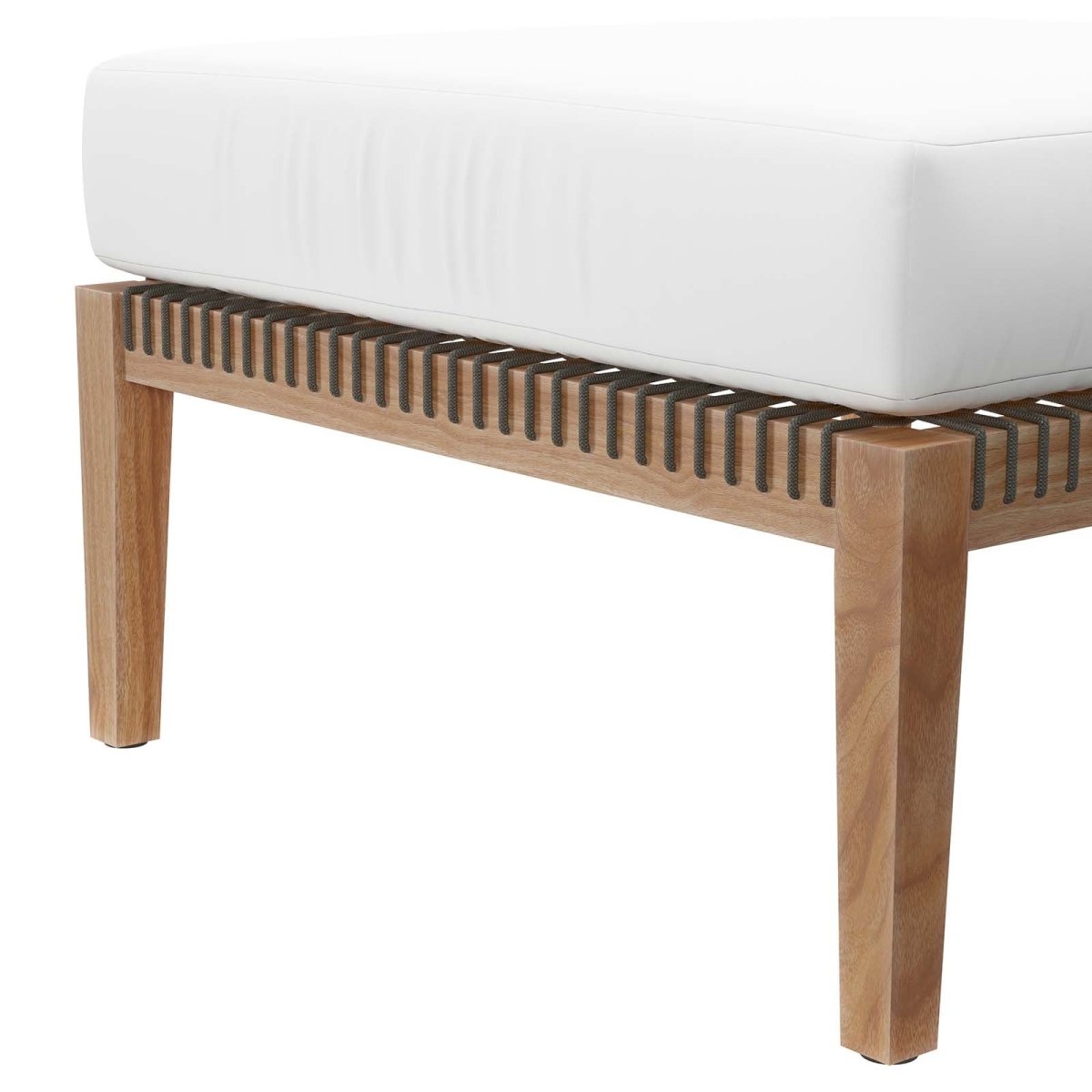 Clearwater Outdoor Patio Teak Wood Ottoman - BUILDMYPLACE
