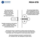 Closet Door Catch 11/16 Inch Center to Center in Statuary Bronze - Hickory Hardware - BUILDMYPLACE