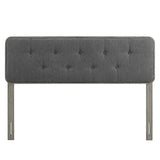 Collins Tufted King Fabric and Wood Headboard - BUILDMYPLACE