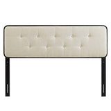 Collins Tufted King Fabric and Wood Headboard - BUILDMYPLACE