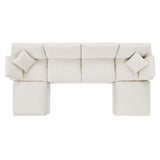 Commix Down Filled Overstuffed Boucle 6 - Piece Sectional Sofa - BUILDMYPLACE