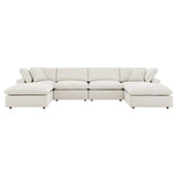 Commix Down Filled Overstuffed Boucle 6 - Piece Sectional Sofa - BUILDMYPLACE