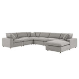 Commix Down Filled Overstuffed Boucle 7 - Piece Sectional Sofa - BUILDMYPLACE