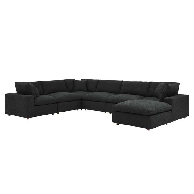 Commix Down Filled Overstuffed Boucle 7 - Piece Sectional Sofa - BUILDMYPLACE