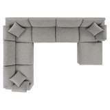 Commix Down Filled Overstuffed Boucle 7 - Piece Sectional Sofa - BUILDMYPLACE
