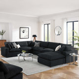 Commix Down Filled Overstuffed Boucle 7 - Piece Sectional Sofa - BUILDMYPLACE