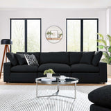 Commix Down Filled Overstuffed Boucle Fabric 3 - Seater Sofa - BUILDMYPLACE