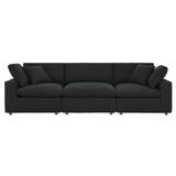 Commix Down Filled Overstuffed Boucle Fabric 3 - Seater Sofa - BUILDMYPLACE
