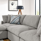 Commix Down Filled Overstuffed Boucle Fabric 4 - Piece Sectional Sofa - BUILDMYPLACE