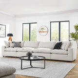 Commix Down Filled Overstuffed Boucle Fabric 4 - Seater Sofa - BUILDMYPLACE