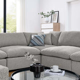Commix Down Filled Overstuffed Boucle Fabric 8 - Piece Sectional Sofa - BUILDMYPLACE