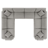 Commix Down Filled Overstuffed Boucle Fabric 8 - Piece Sectional Sofa - BUILDMYPLACE