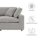 Commix Down Filled Overstuffed Boucle Fabric 8 - Piece Sectional Sofa - BUILDMYPLACE