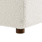 Commix Down Filled Overstuffed Boucle Fabric Armless Chair - BUILDMYPLACE