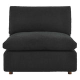 Commix Down Filled Overstuffed Boucle Fabric Armless Chair - BUILDMYPLACE